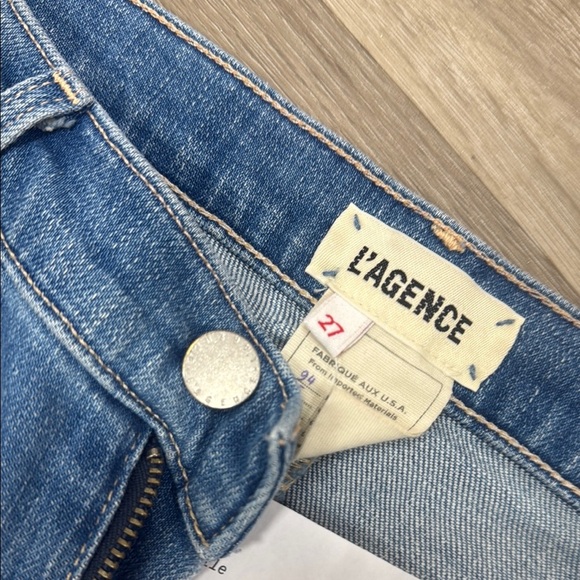 L'AGENCE Blue Skinny Jeans Distressed - Picture 3 of 4